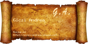 Giczi Andrea névjegykártya